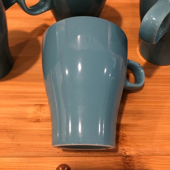 IKEA (4)  set Fargrik Turquoise Coffee Tea Mug Stackable 8oz - Picture 4 of 6